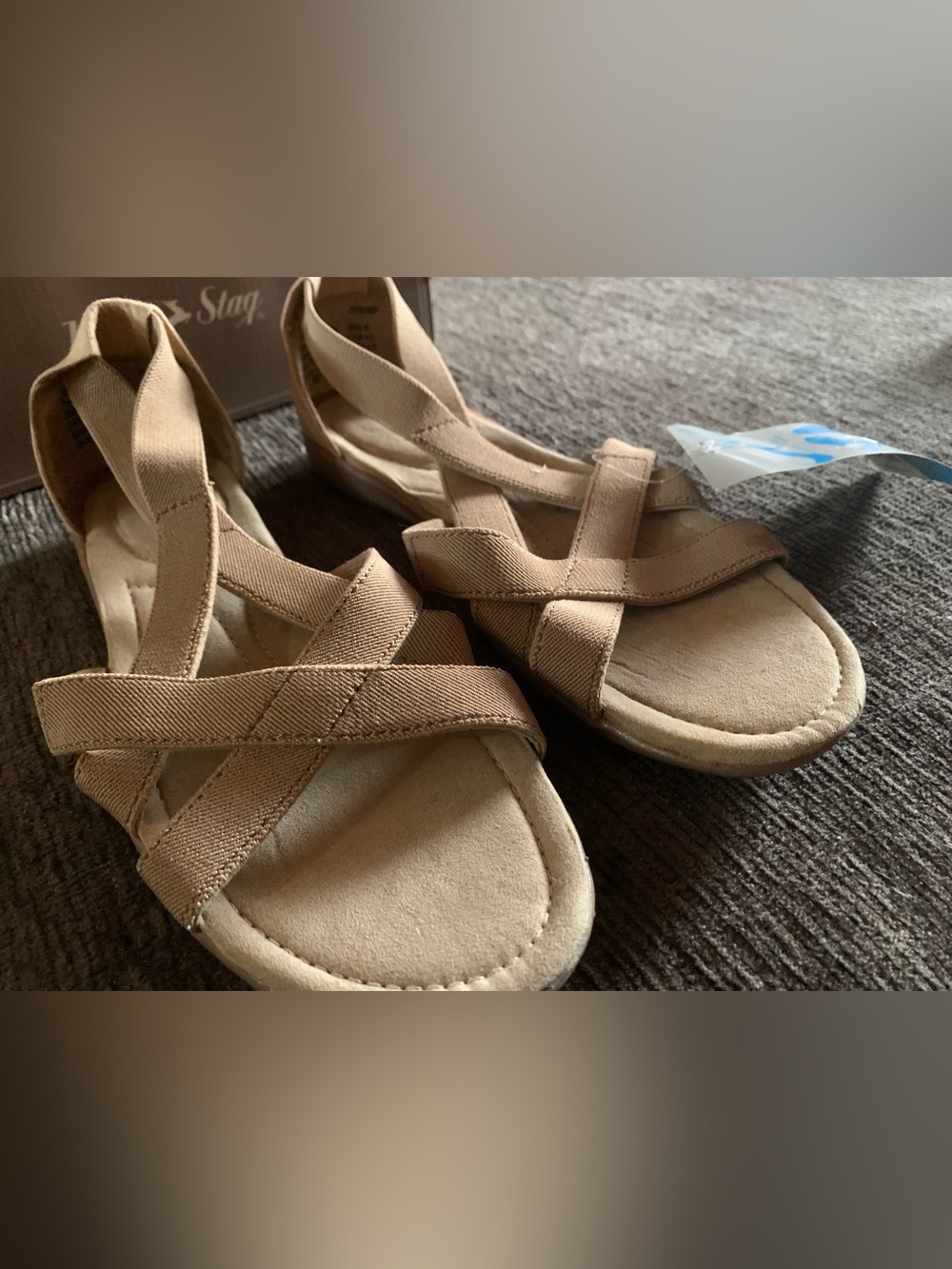 White stag Comfort Canvas Crisscross Sandals - Beige